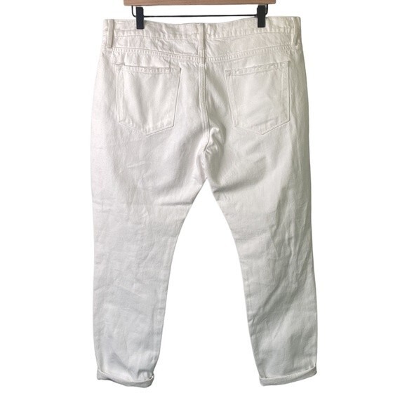 Frame Le Garcon Straight Leg High Rise Distressed Jeans Rigid Destroyed Holes - Picture 7 of 16